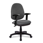 Nautilus Designs Java 100 Medium Back Single Lever Fabric Operator Office Chair With Height Adjustable Arms Grey - BCF/I300/GY/ADT DD